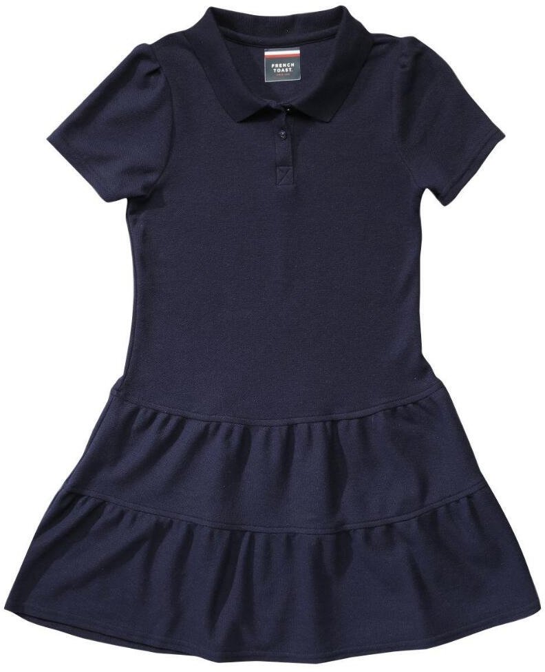 French Toast Girls Ruffled Pique Polo Dress Academy