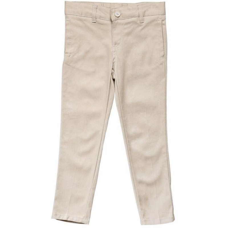 French Toast Girls' Extended Sizing Skinny Stretch Twill Pant Beige/Khaki, 14.5 Plus Youth - Uniform Accessories at Academy Sports