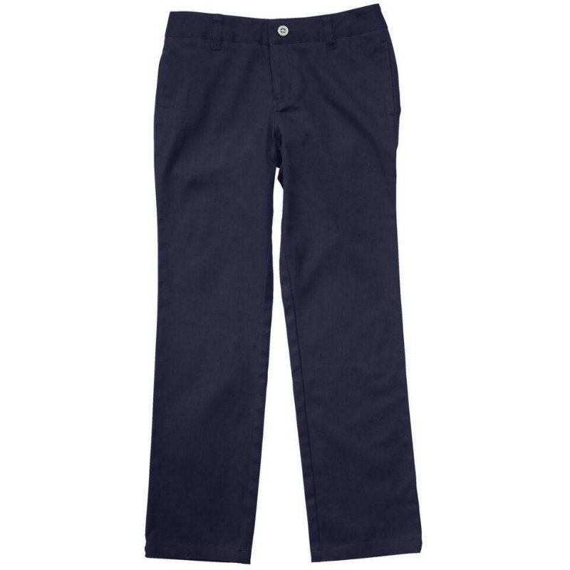 French Toast Girls' Plus Size Straight Leg Twill Pant Navy Blue, 10 Plus Youth - Uniform Accessories at Academy Sports