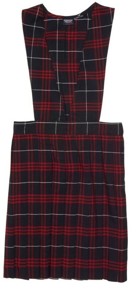 French Toast Girls' Vneck Pleated Plaid Jumper Academy