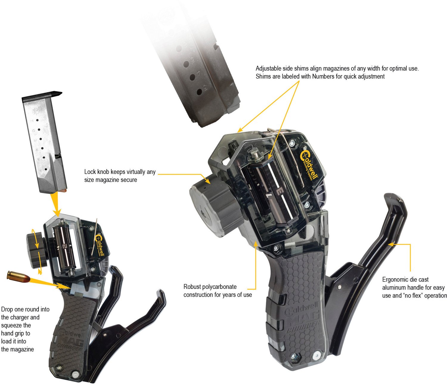 Caldwell Mag Charger Universal Pistol Loader Academy