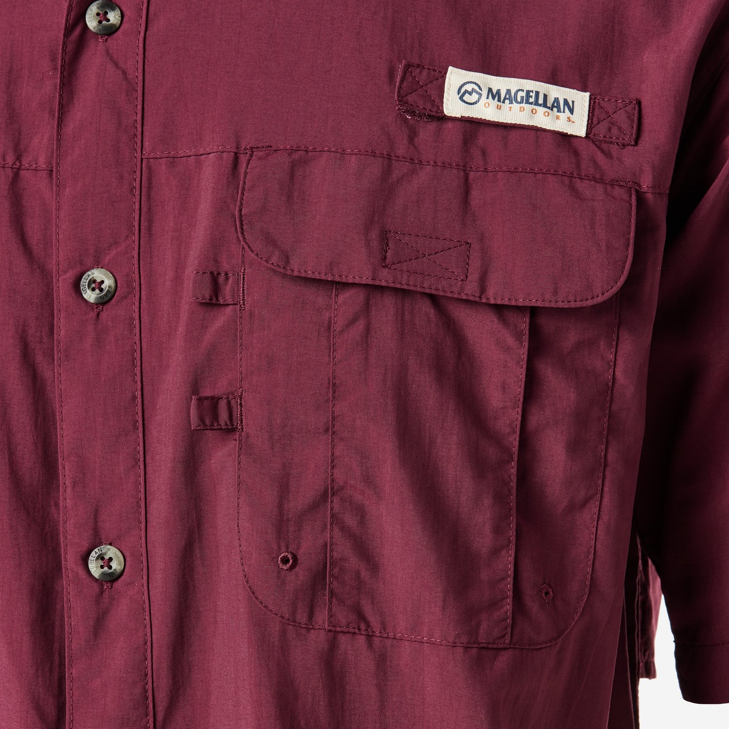 Magellan Outdoors Men's Laguna Madre Solid Short Sleeve Fishing Shirt - view number 5