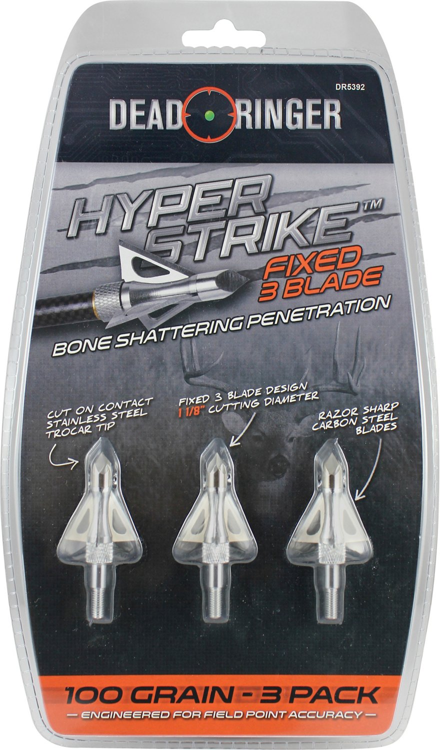 Dead Ringer Hyper Strike 3-Blade Fixed Broadheads                                                                                - view number 3