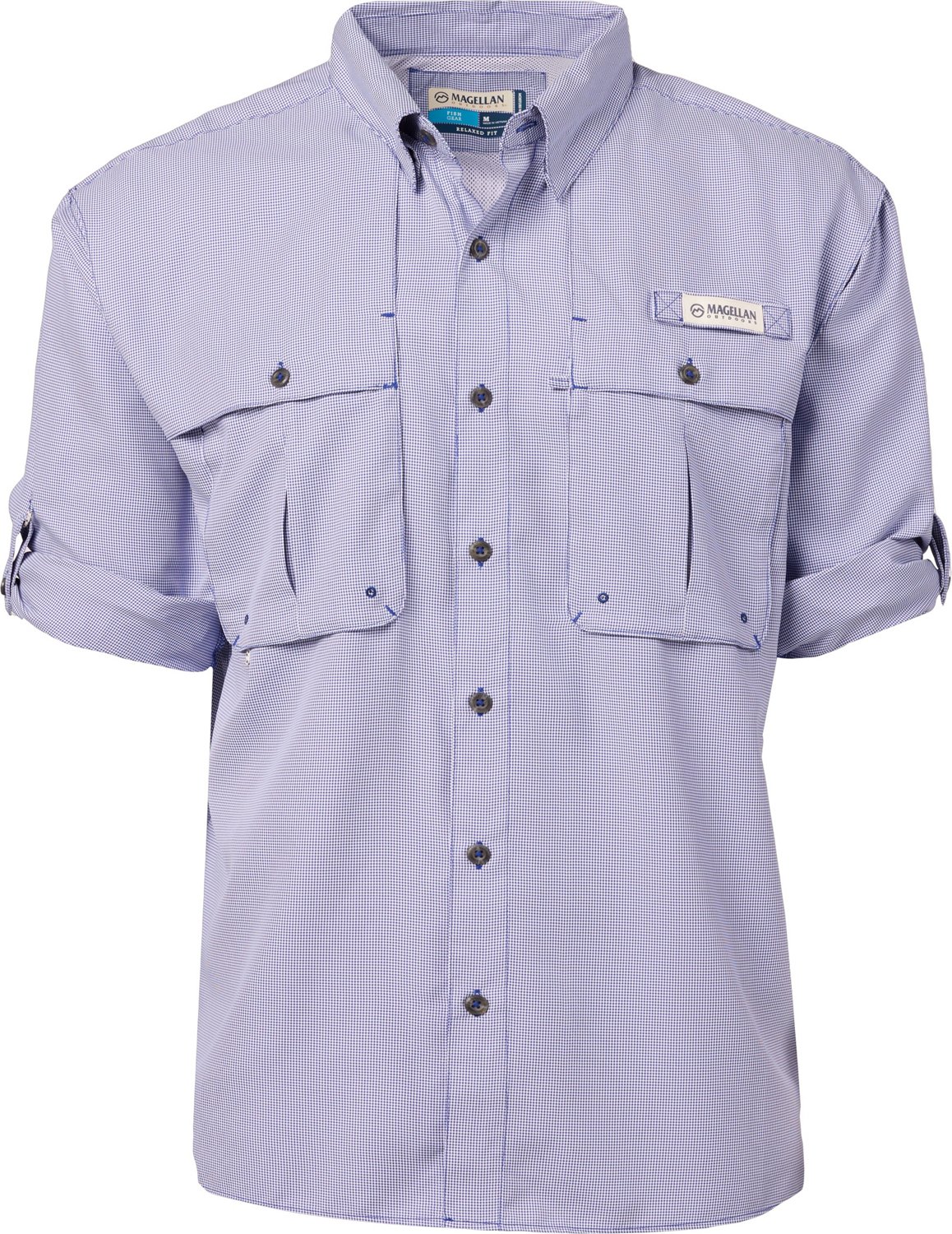 Magellan Outdoors Men's Aransas Pass Mini Check Long Sleeve Fishing Shirt - view number 3