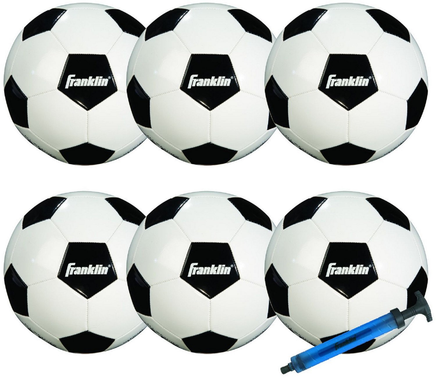 Franklin Kids' Comp 100 Soccer Balls 6Pack Academy