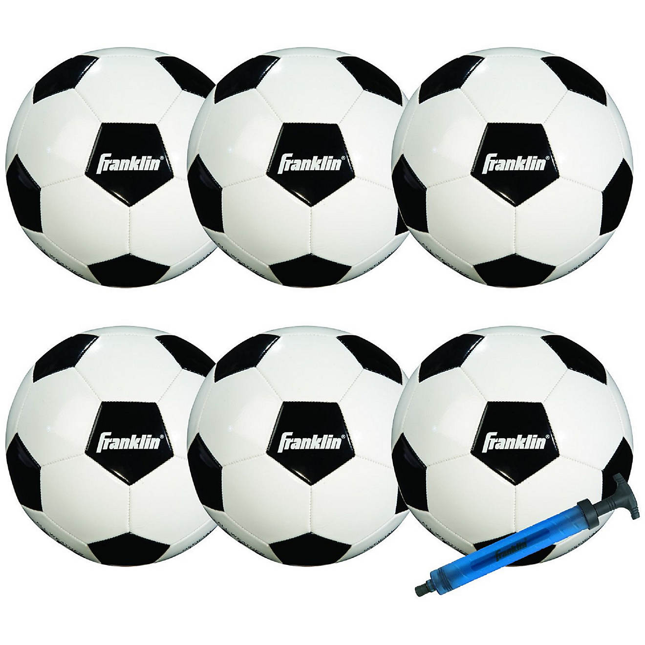 Franklin Kids' Comp 100 Soccer Balls 6-Pack                                                                                      - view number 1