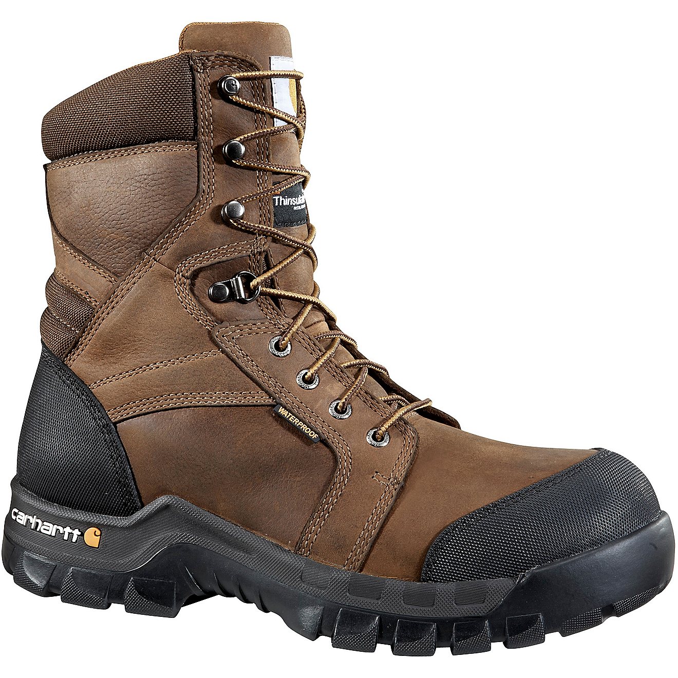 Carhartt Men's 8 in Rugged Flex Insulated EH Composite Toe Lace Up Work Boots                                                    - view number 1