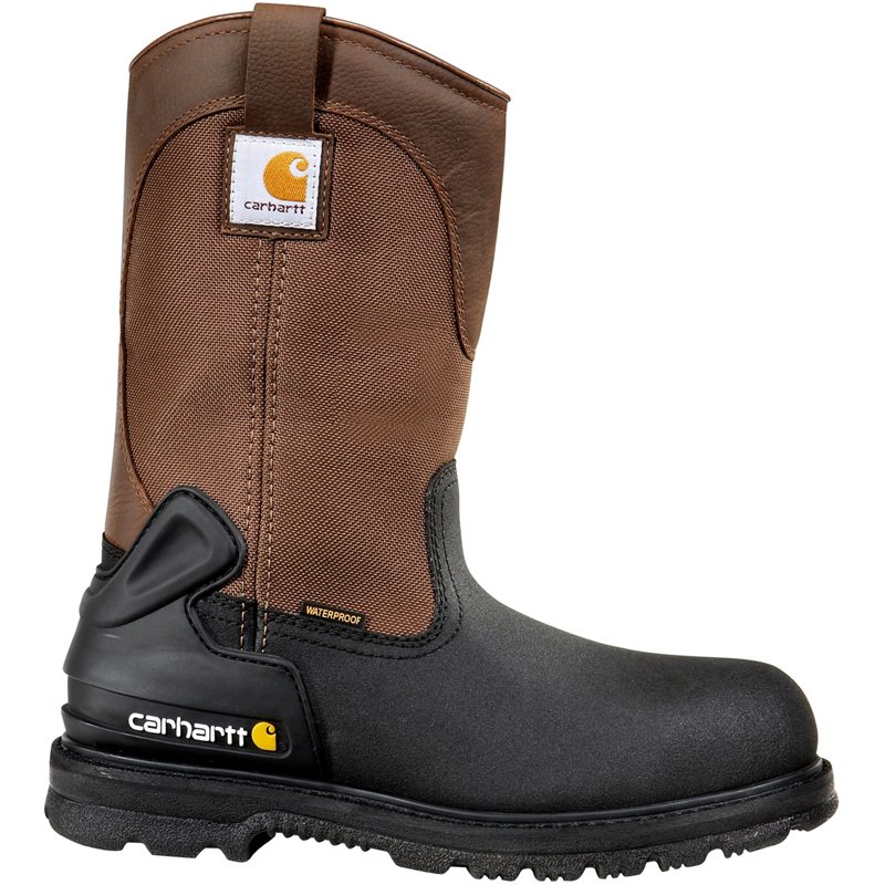 Carhartt Men's 11 in Insulated Steel Toe Wellington Work Boots Brown/Black, 14 - Wellington Steel Toe Work Boots at Academy Sports - CMP1259