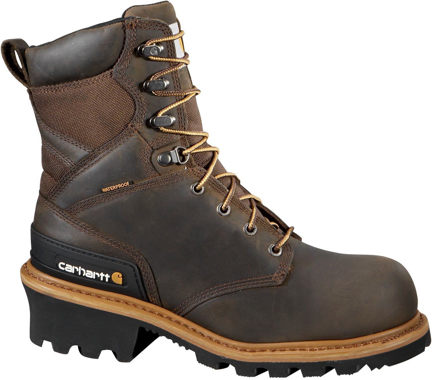 Carhartt Men's 8 in Vintage Saddle EH Composite Toe Lace Up Work Boots ...