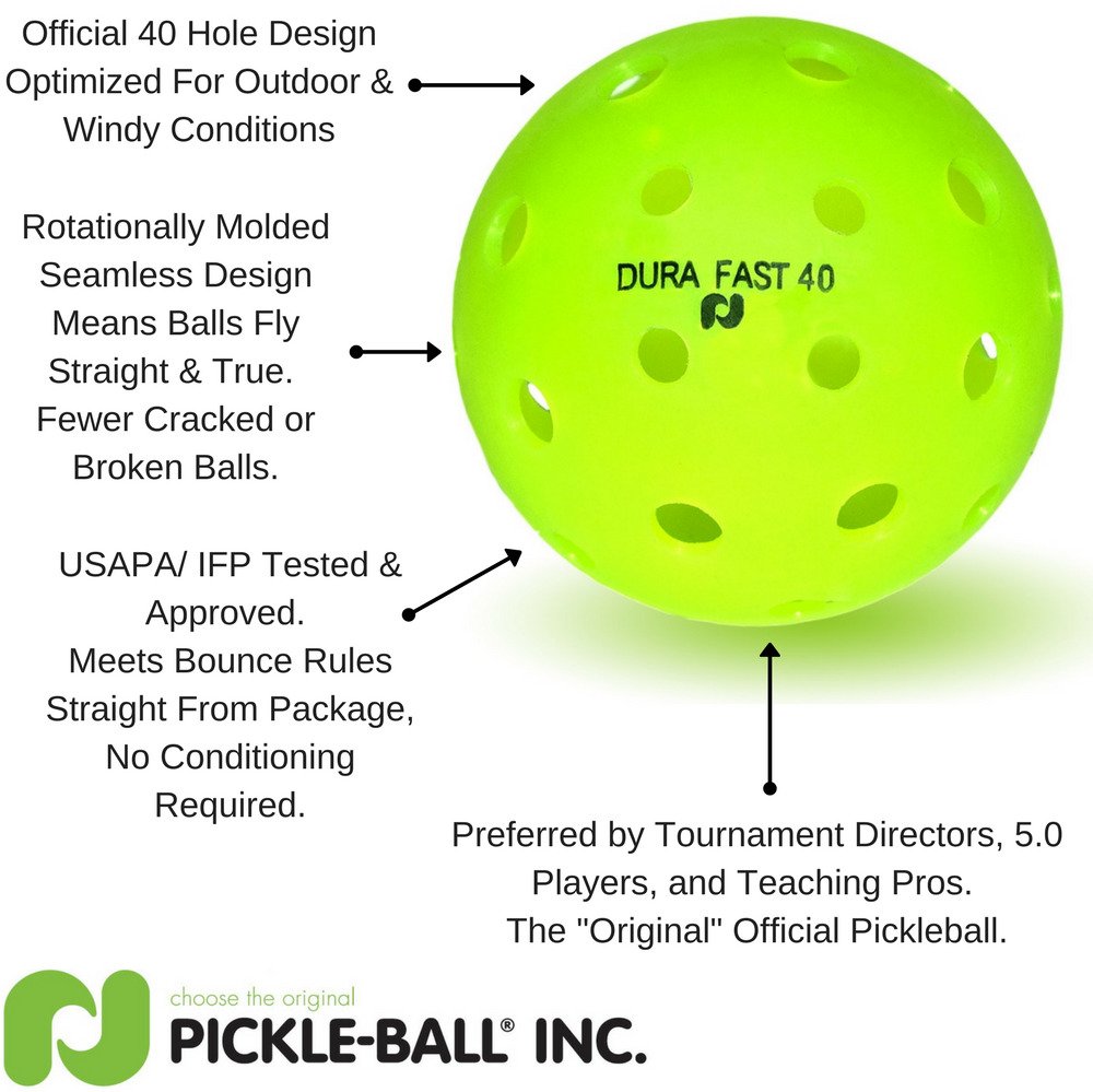 Pickle ball DURA Fast 40 Outdoor Pickleball Balls 4 Pack Academy