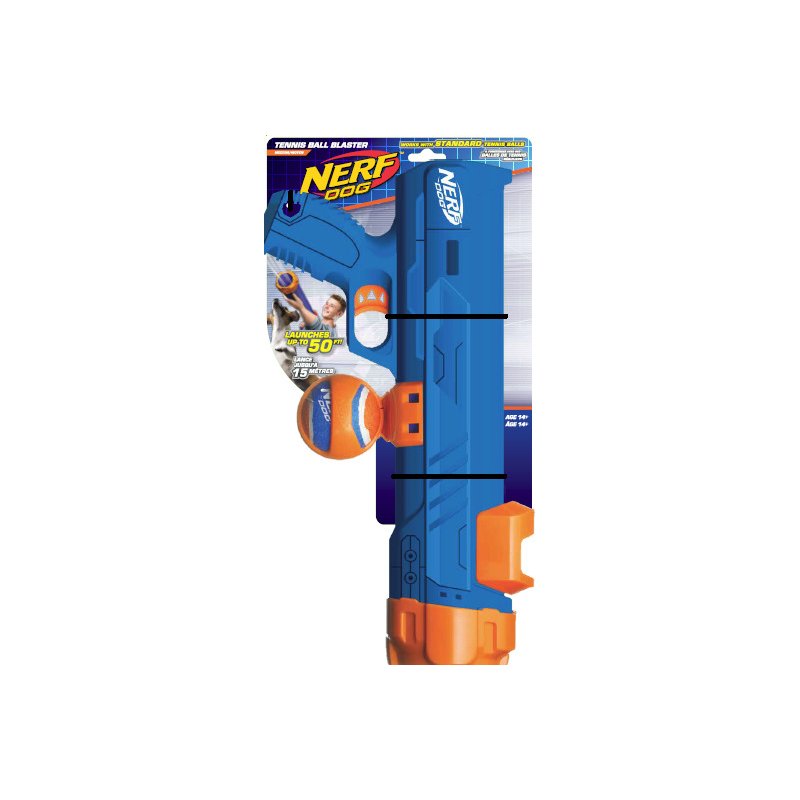 NERF Dog 16 in Tennis Ball Blaster Blue/Orange - Pet Accessories at Academy Sports