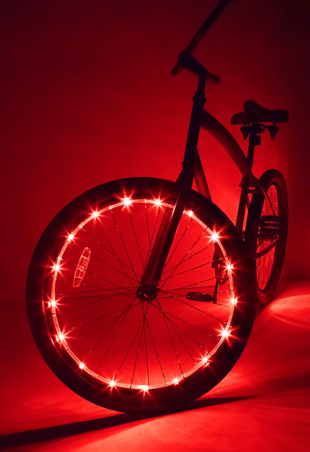 Bike store lights wheels