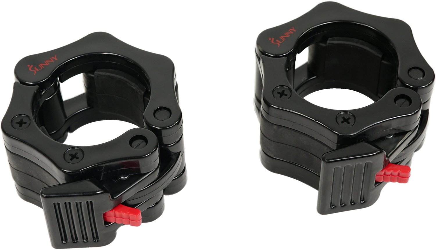Sunny Health & Fitness Barbell Shark Clamp Lock Collars 2Pack Academy