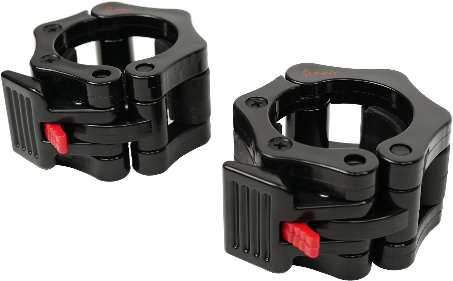 Sunny Health & Fitness Barbell Shark Clamp Lock Collars 2Pack Academy