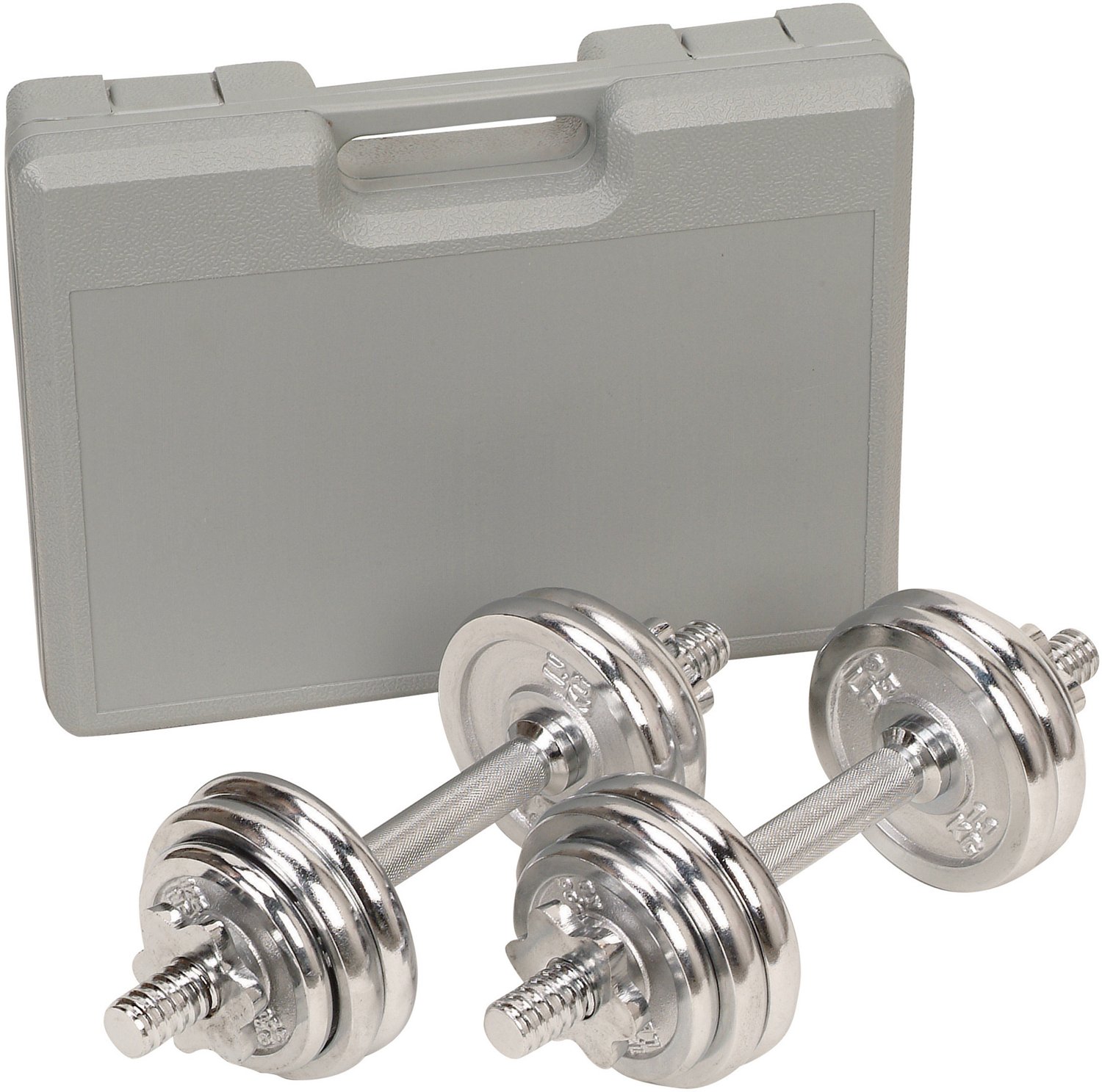 Sunny Health & Fitness 33 lb Adjustable Chrome Dumbbell Set - view number 3