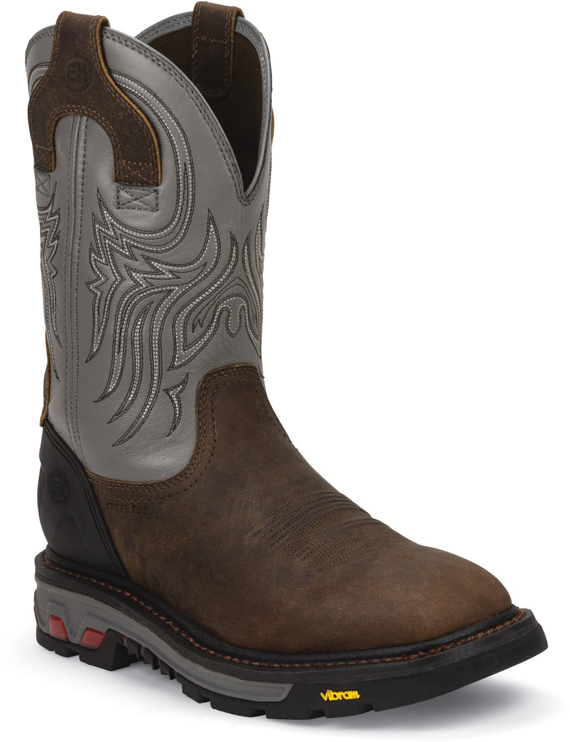 Justin Men's Tanker EH Steel Toe Wellington Work Boots - view number 1