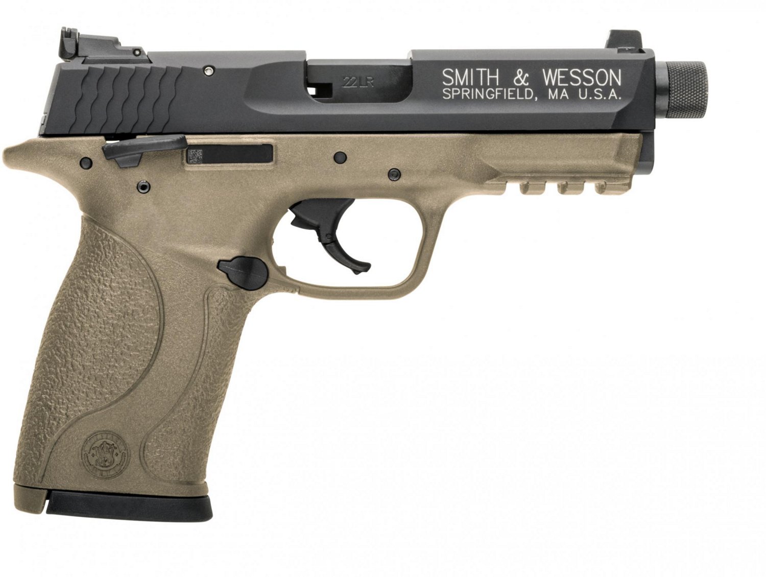 Smith & Wesson M&P22C FDE Cerakote Threaded 22 LR Compact 10-Round ...