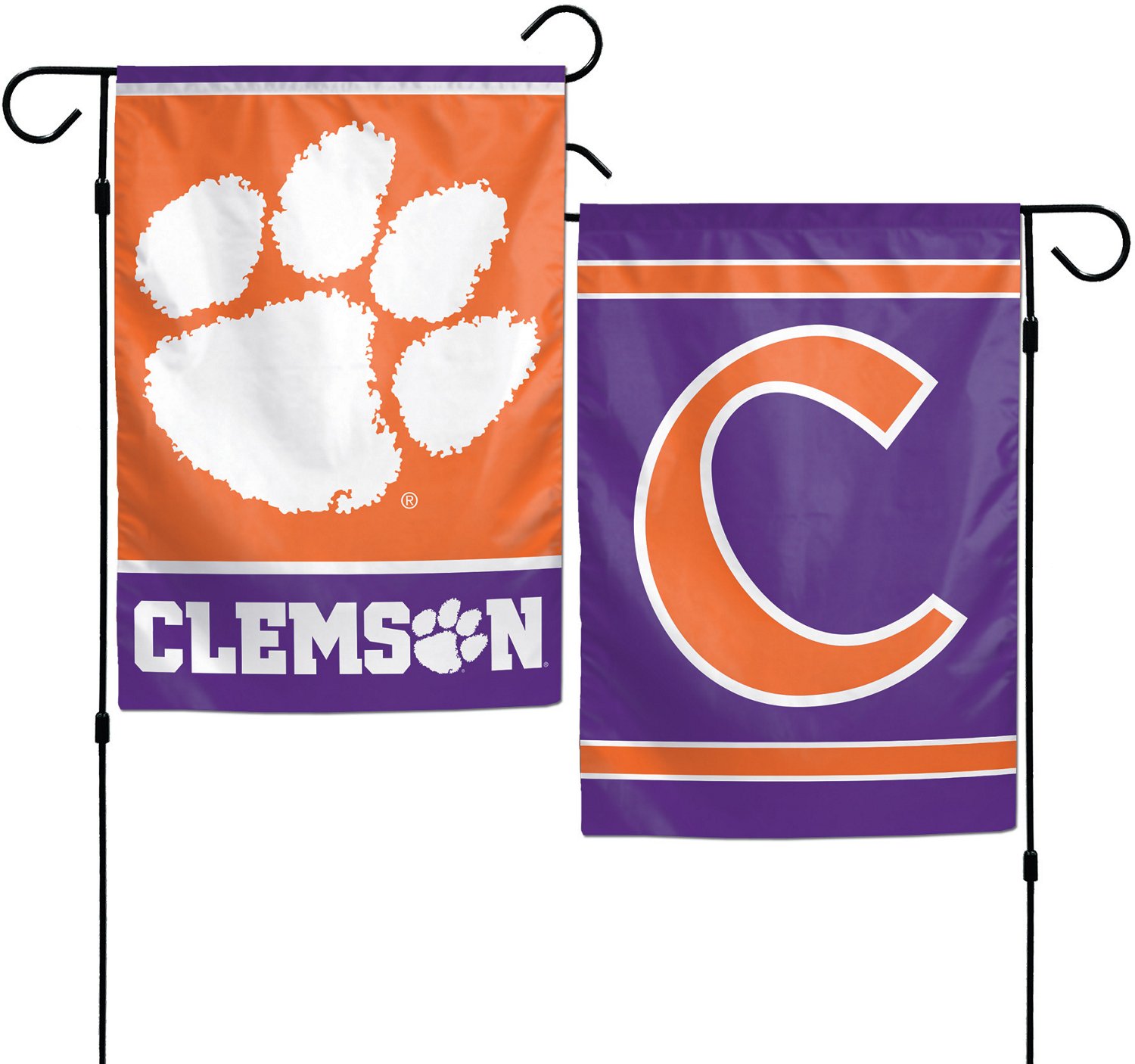 WinCraft Clemson University 2-Sided Garden Flag - view number 1