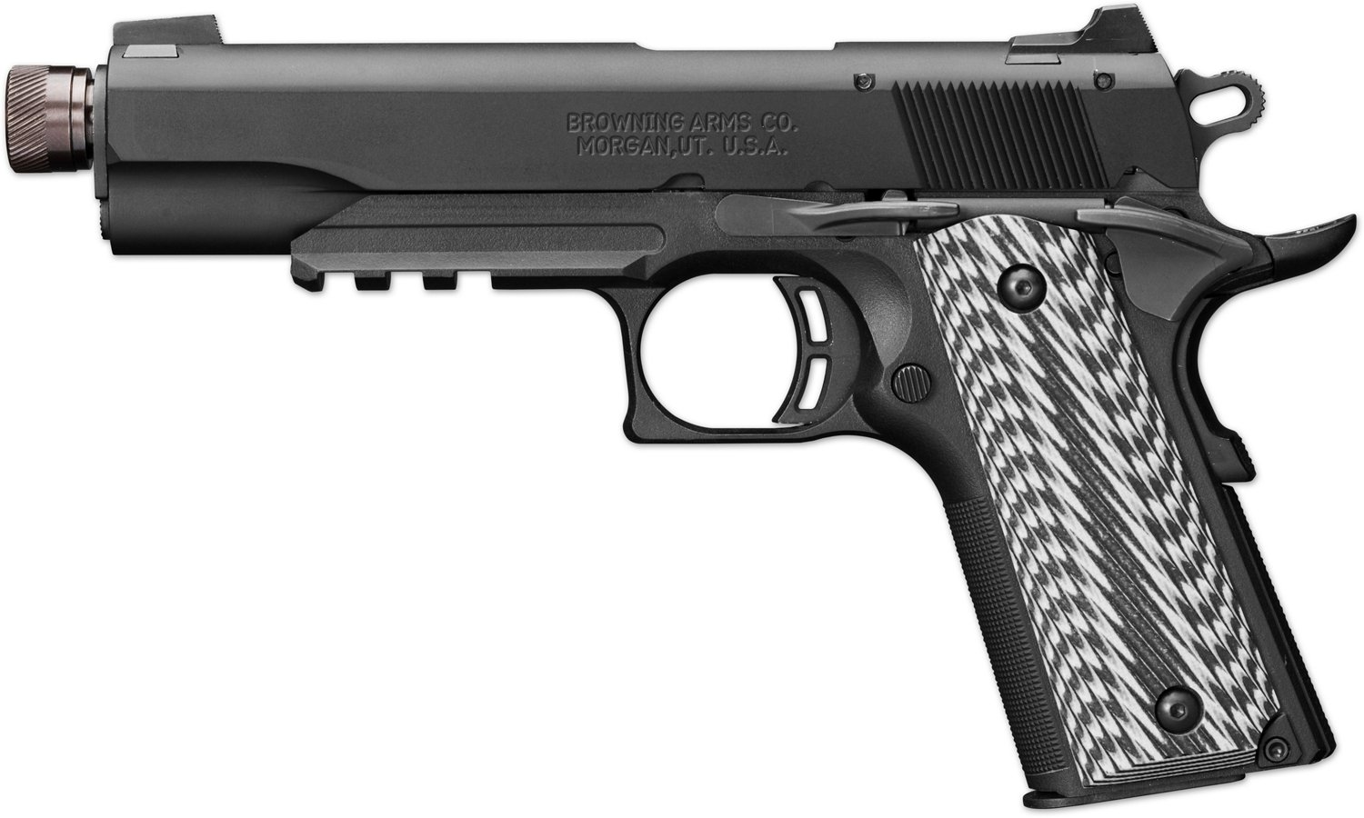 Browning 1911 Black Label Suppressor-Ready .22 LR Pistol with Rail - view number 2
