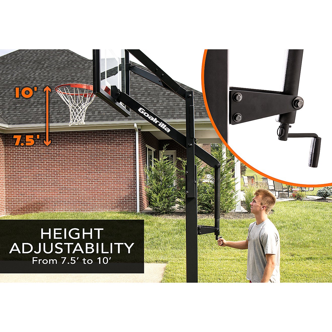 Goalrilla FT Series 54 in Inground Tempered Glass Basketball Hoop                                                                - view number 6