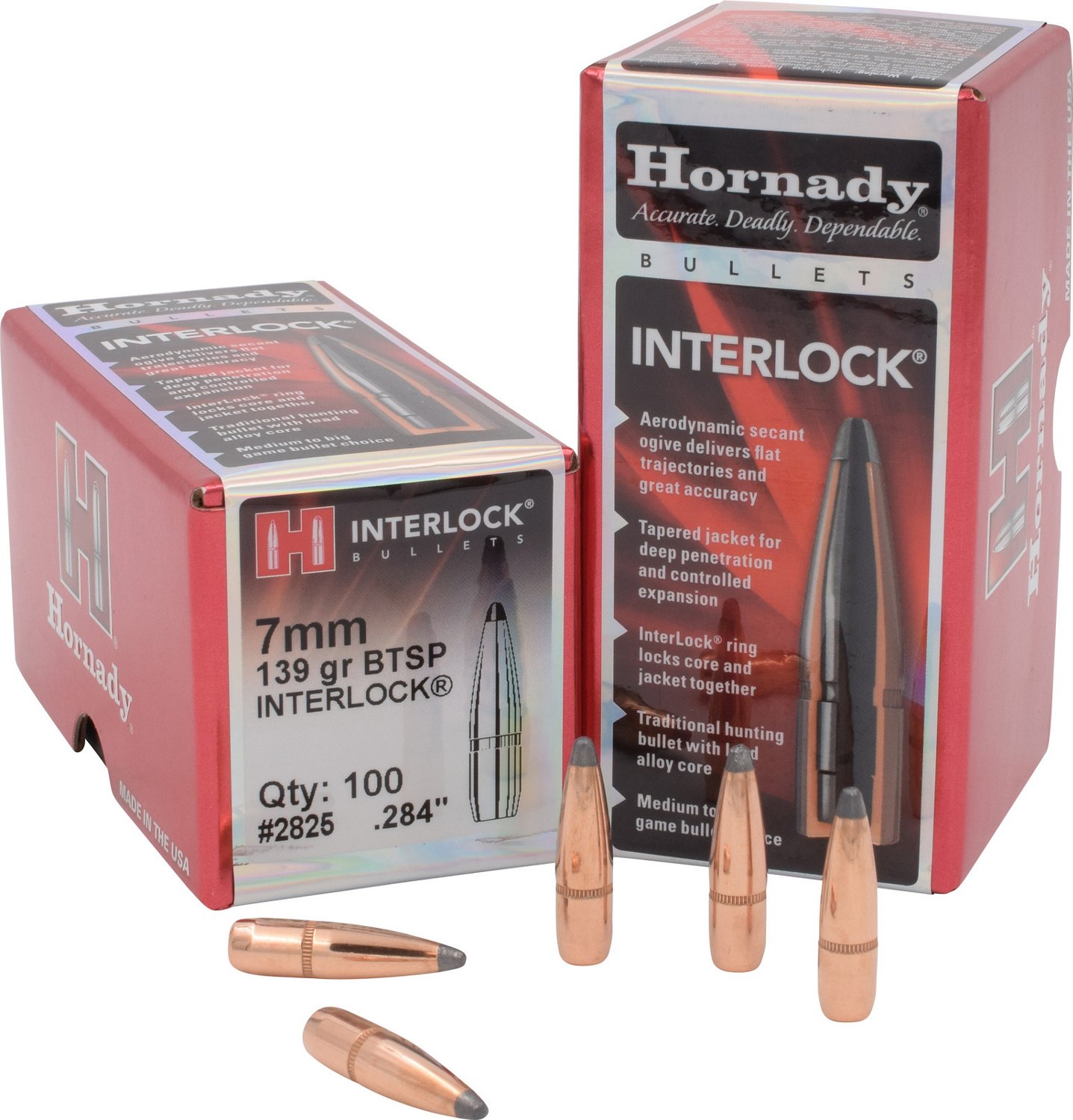 Hornady InterLock® BTSP 7mm 139-Grain Bullets