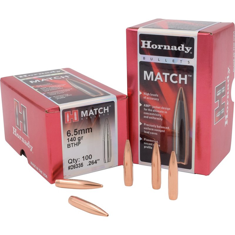 Hornady Match Bullets - 6.5 Creedmoor - 140 Grain - Match - 100 Rounds