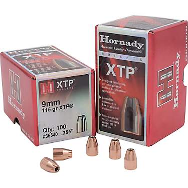 Hornady HP XTP® 9mm 115-Grain Bullets                                                                                          