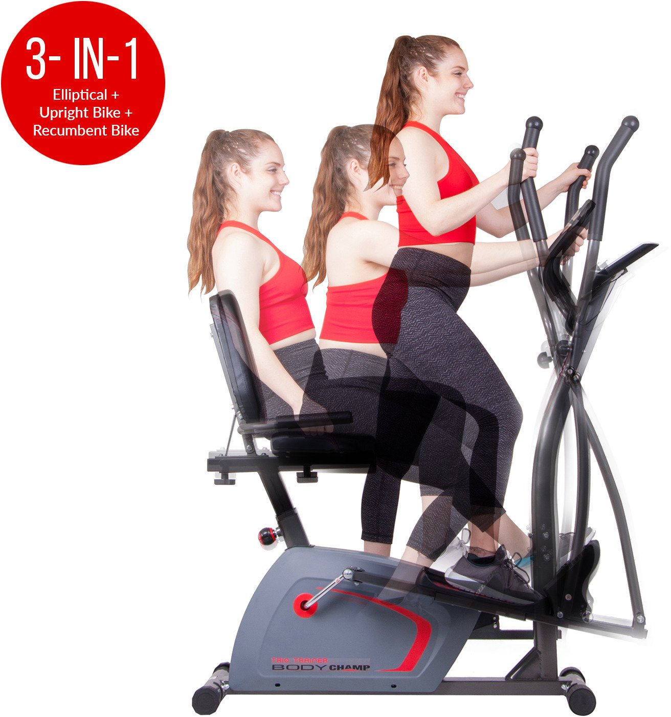 Body Champ 3in1 Trio Trainer Workout Machine Academy
