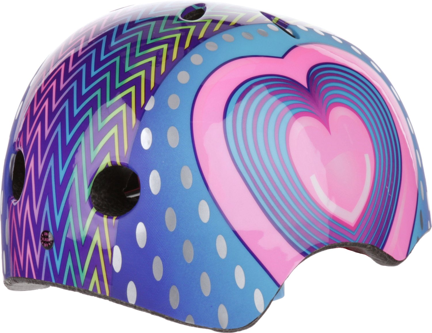 Raskullz Kids Hearts LED Light Up Bike Helmet Academy