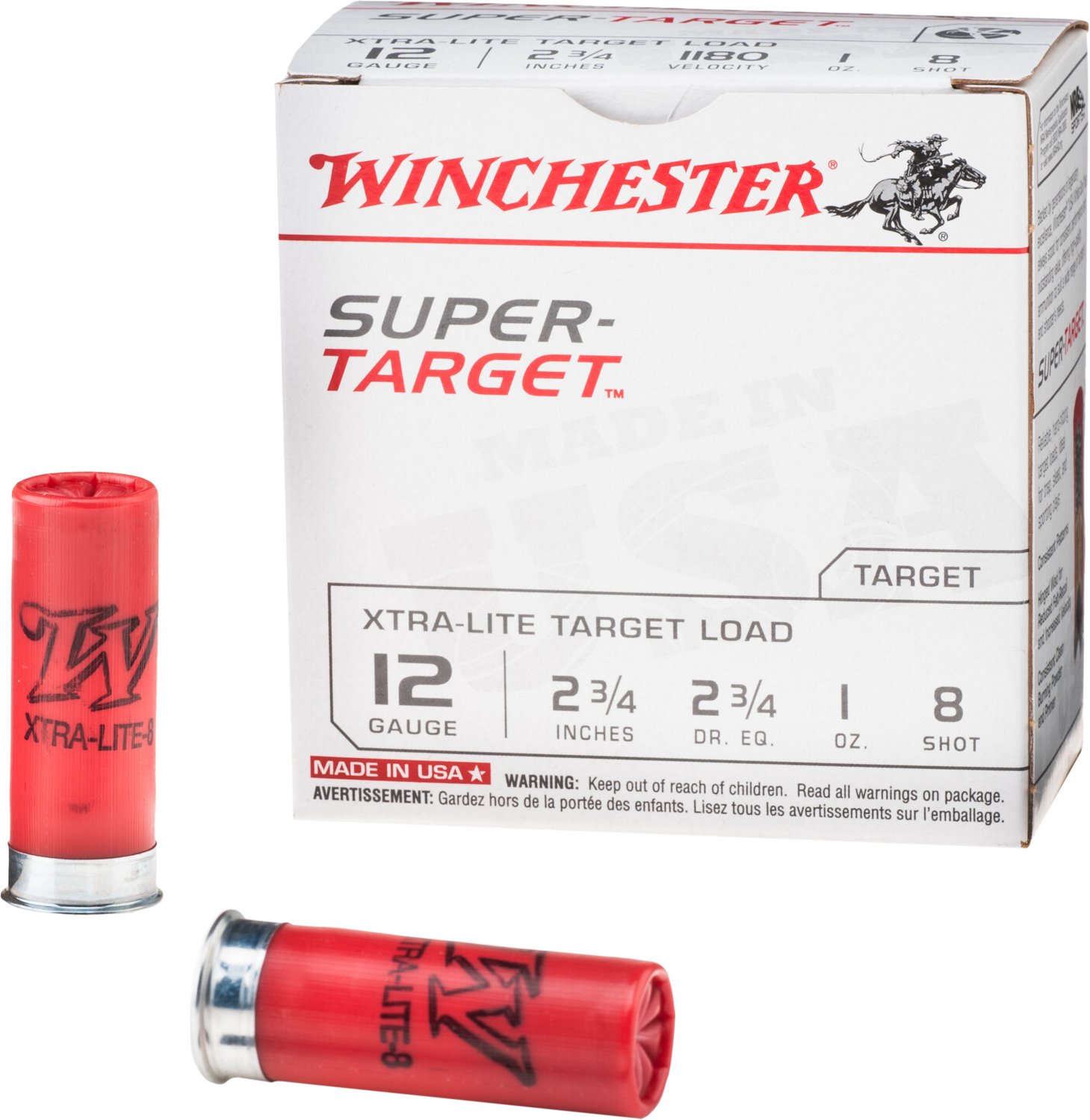 Winchester SuperTarget 12 Gauge 8 Shotshells 25 Rounds Academy