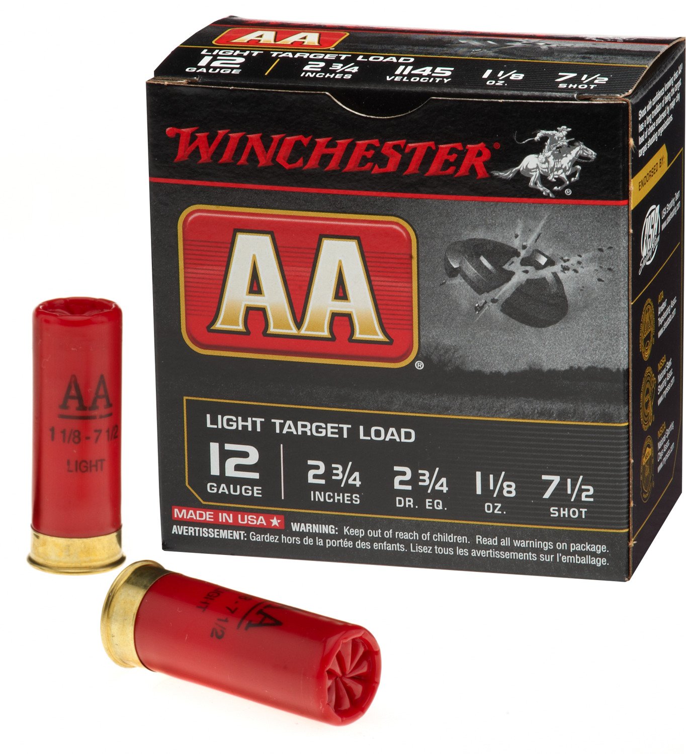 Winchester AA Target Load 12 Gauge Shotshells - 25 Rounds                                                                        - view number 2