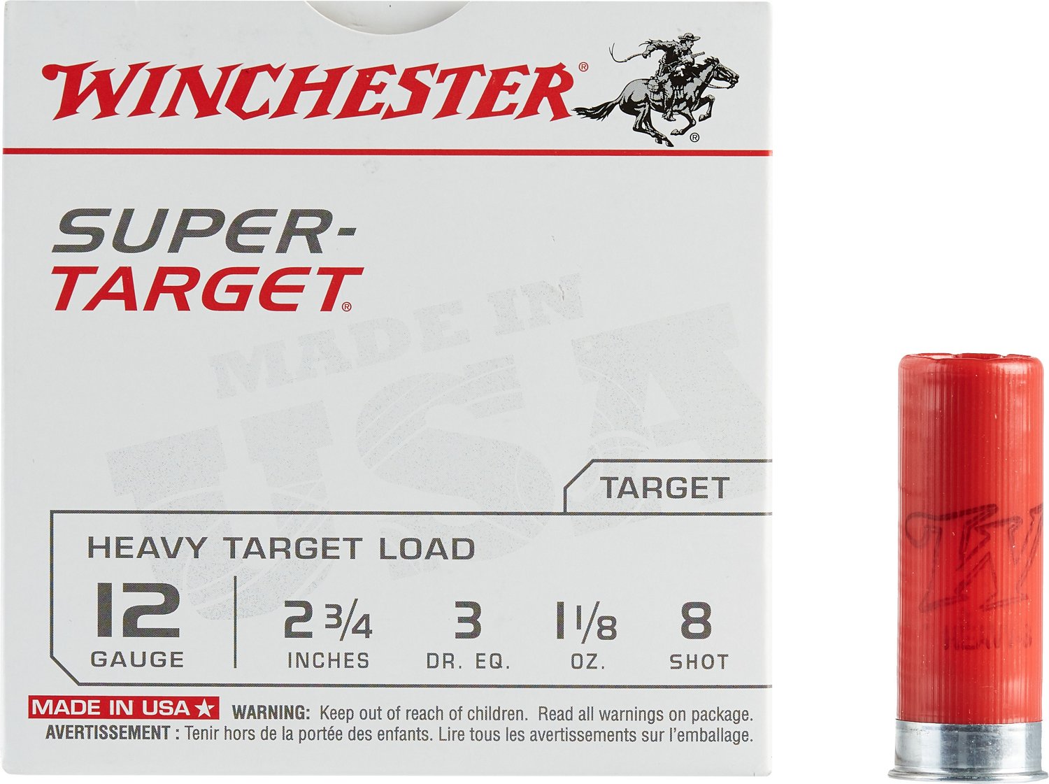 Winchester Target Load 12 Gauge 8 Shotshells 25 Rounds Academy