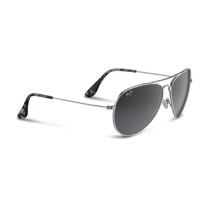 Photos - Wrist Watch Maui Jim Mavericks Sunglasses Silver/Grey - Case Sunglasses at Academy Spo