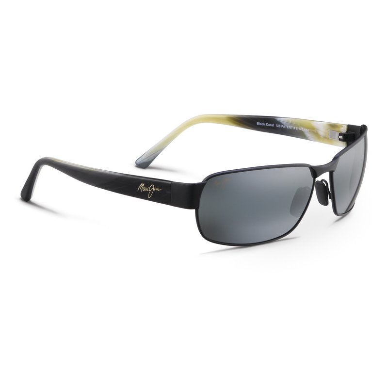 Photos - Wrist Watch Maui Jim Black Coral Sunglasses Black/Grey - Case Sunglasses at Academy Sp