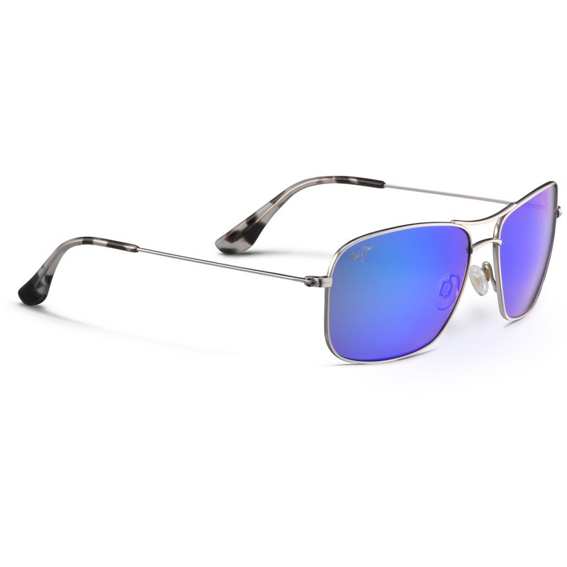 Photos - Wrist Watch Maui Jim Wiki Wiki Sunglasses Silver/Blue - Case Sunglasses at Academy Spo