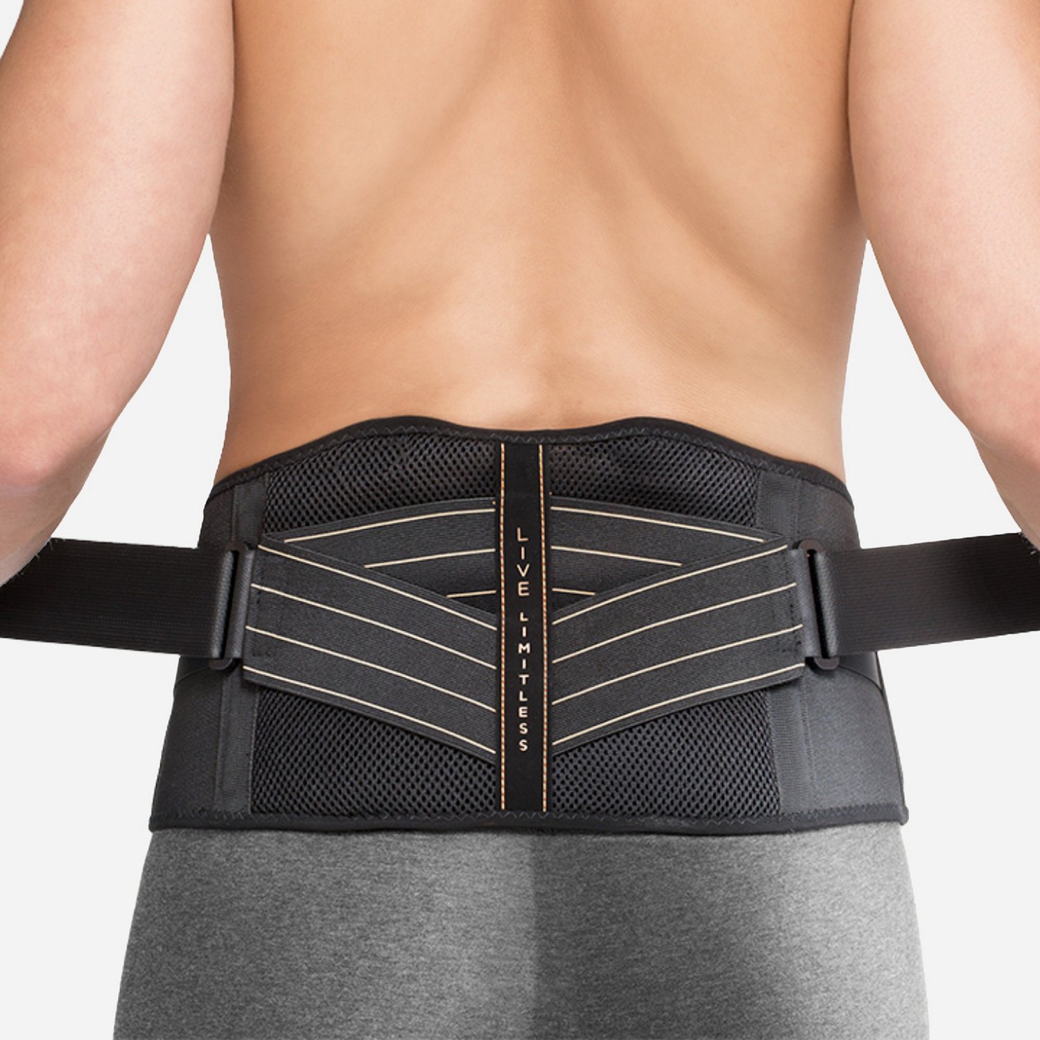 ABS Copper Fit Men's Rapid Relief Back Support Brace With Hot/cold Therapy