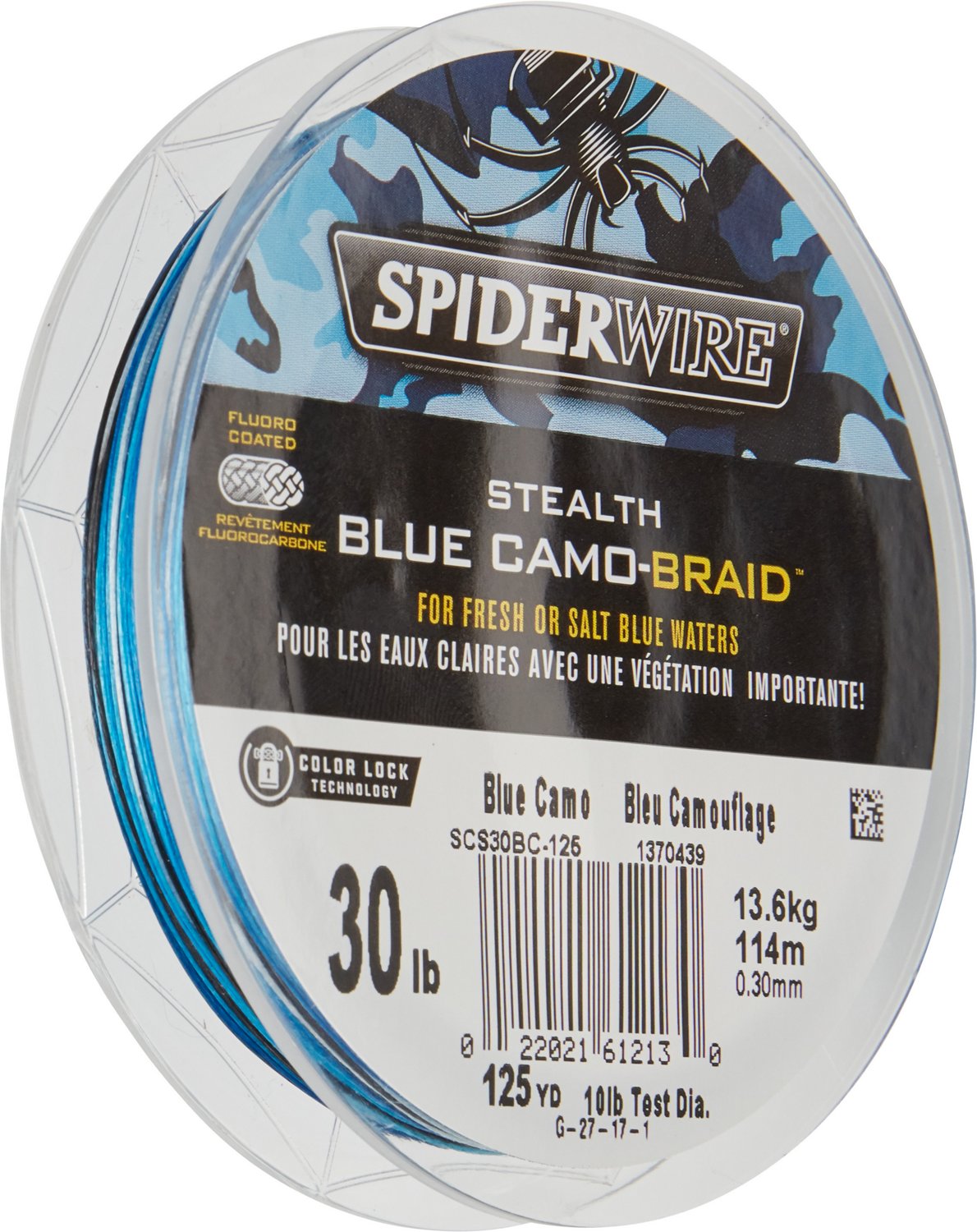 Spiderwire Stealth Braid 125 Yards 20lb Test Blue Camo Fishing Line for  sale online