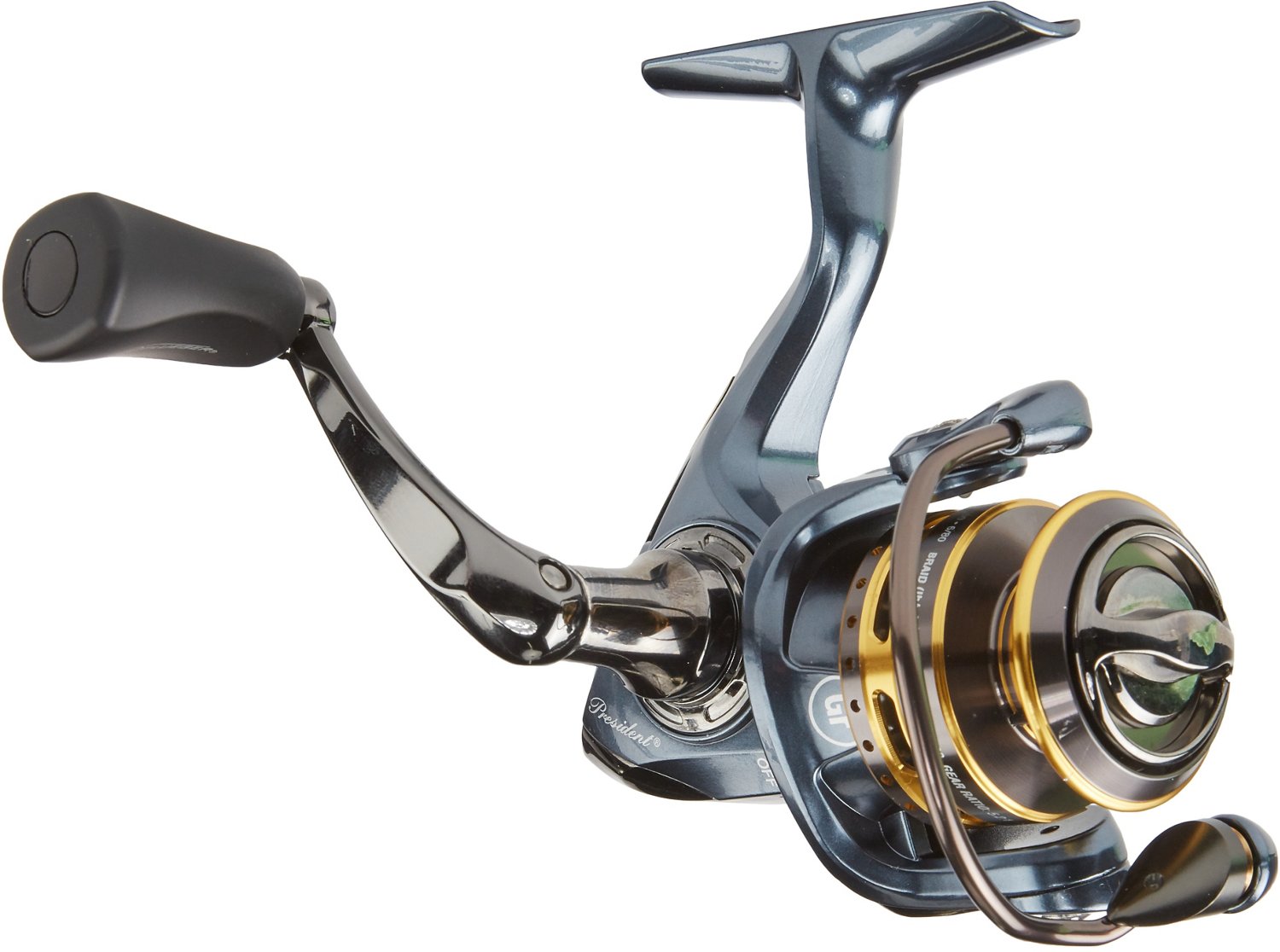 Pflueger President Ladies Edition Spinning Fishing Reel, Size 25, Graphite  Body and Rotor, Lightweight and Corrosion Resistant, Sealed Oil Felt Front  Drag : : Sports, Fitness & Outdoors