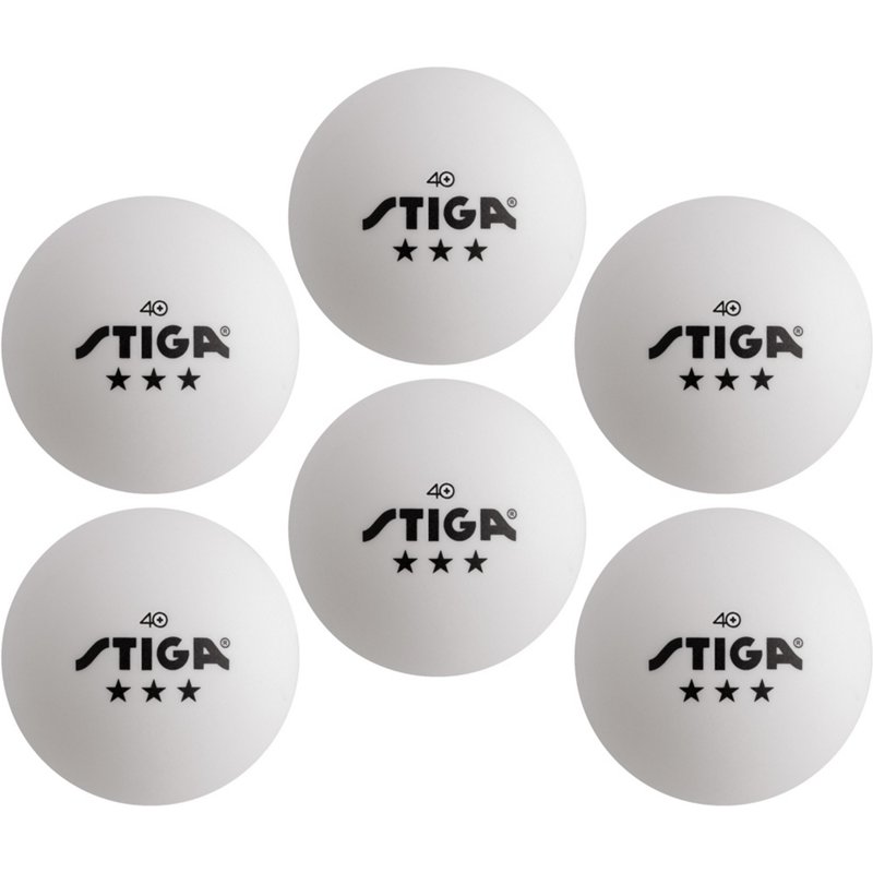 Stiga 3-Star Table Tennis Balls 6-Pack - Billiards And Table Tennis at Academy Sports