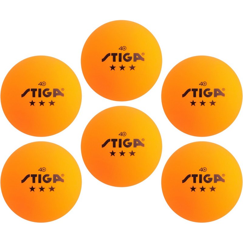 Stiga 3-Star Table Tennis Balls 6-Pack - Billiards And Table Tennis at Academy Sports - T1436