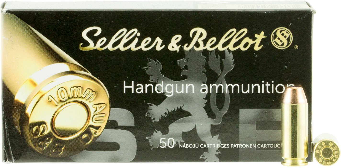 Sellier & Bellot 10A FMJ 10mm 180-Grain Centerfire Handgun Ammunition