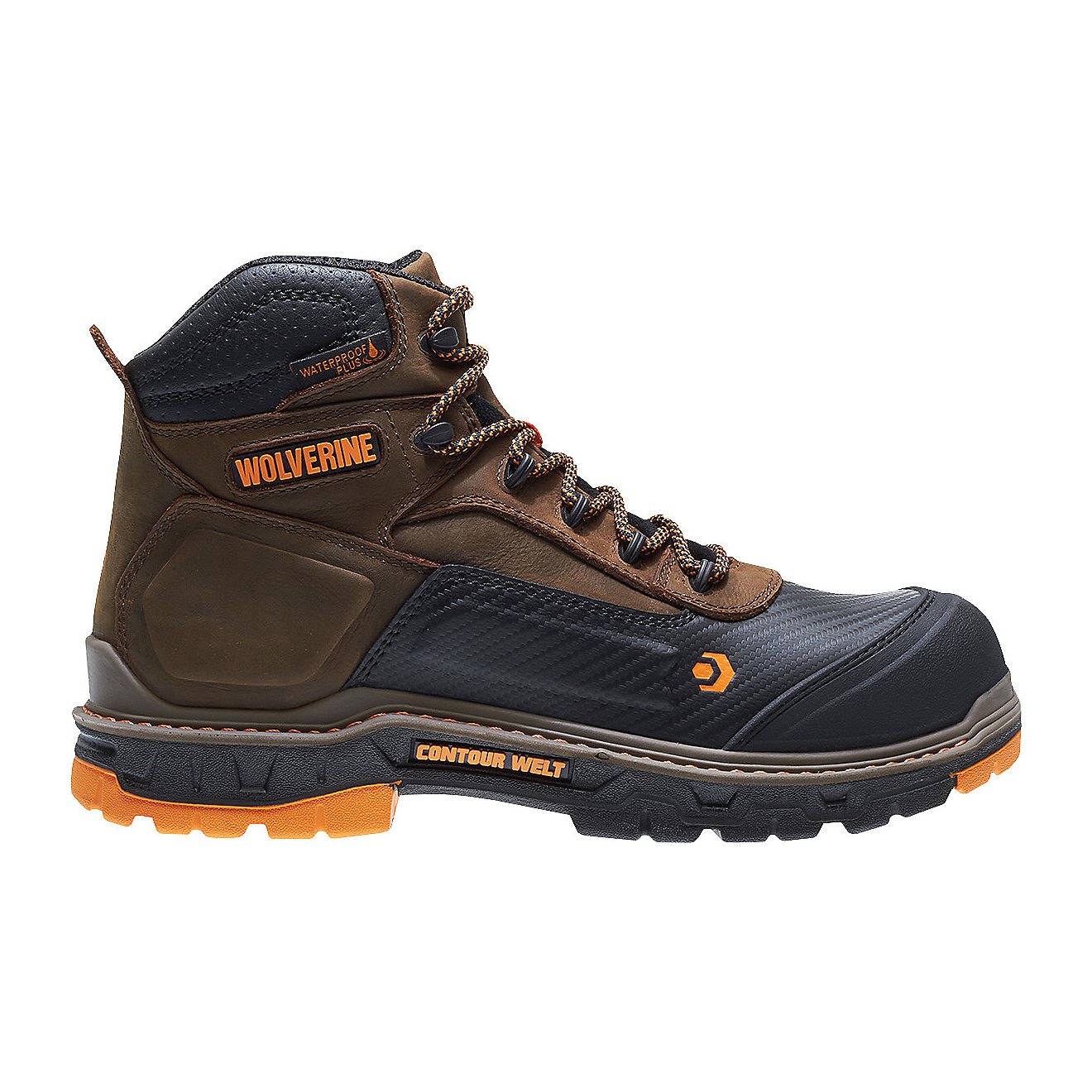 Wolverine Men's CarbonMAX Overpass 6 in EH Composite Toe Lace Up Work Boots                                                      - view number 1