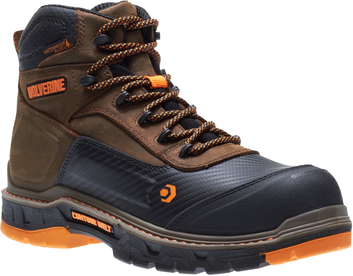 Wolverine Men's CarbonMAX Overpass 6 in EH Composite Toe Lace Up Work Boots - view number 2