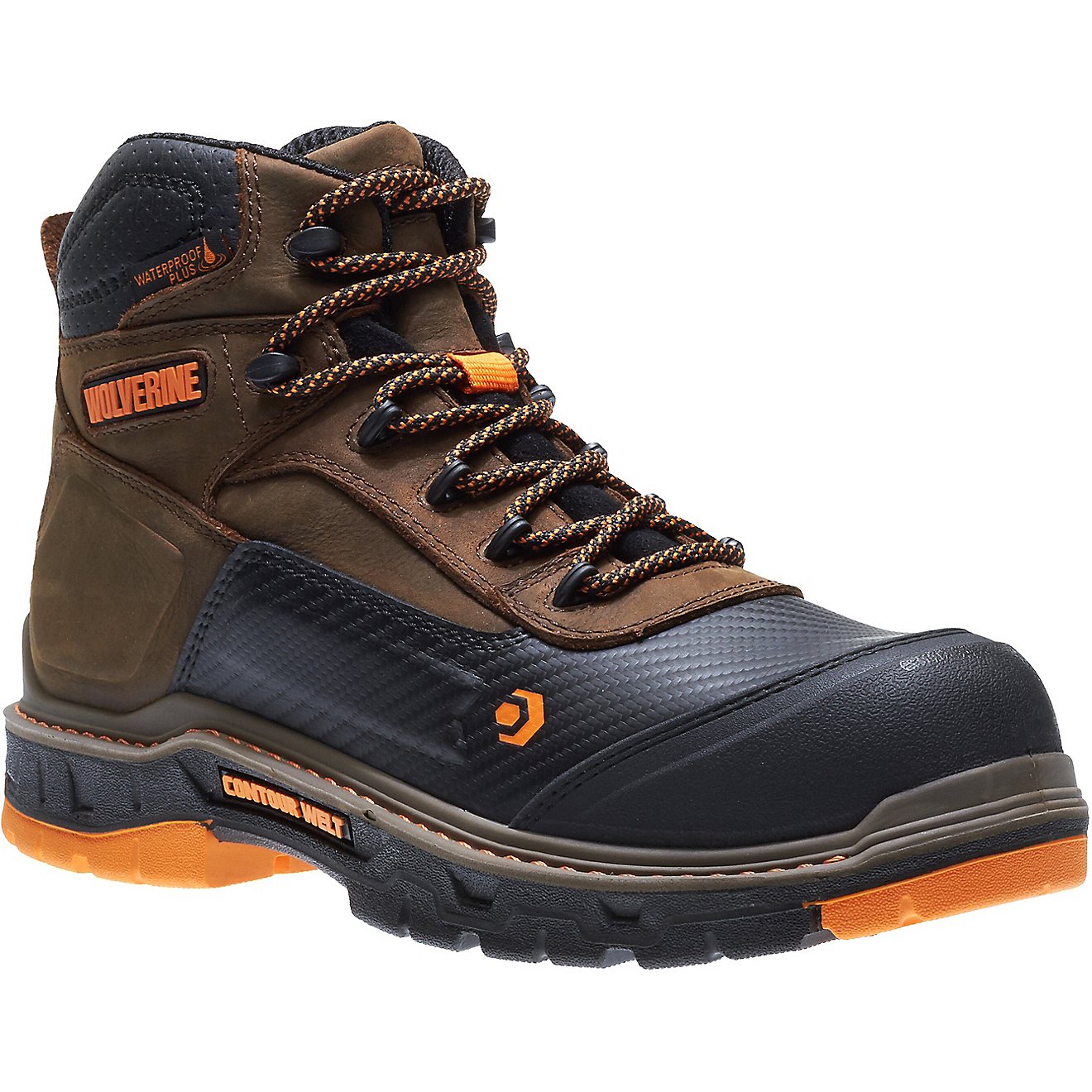 Wolverine Men's CarbonMAX Overpass 6 in EH Composite Toe Lace Up Work Boots                                                      - view number 2