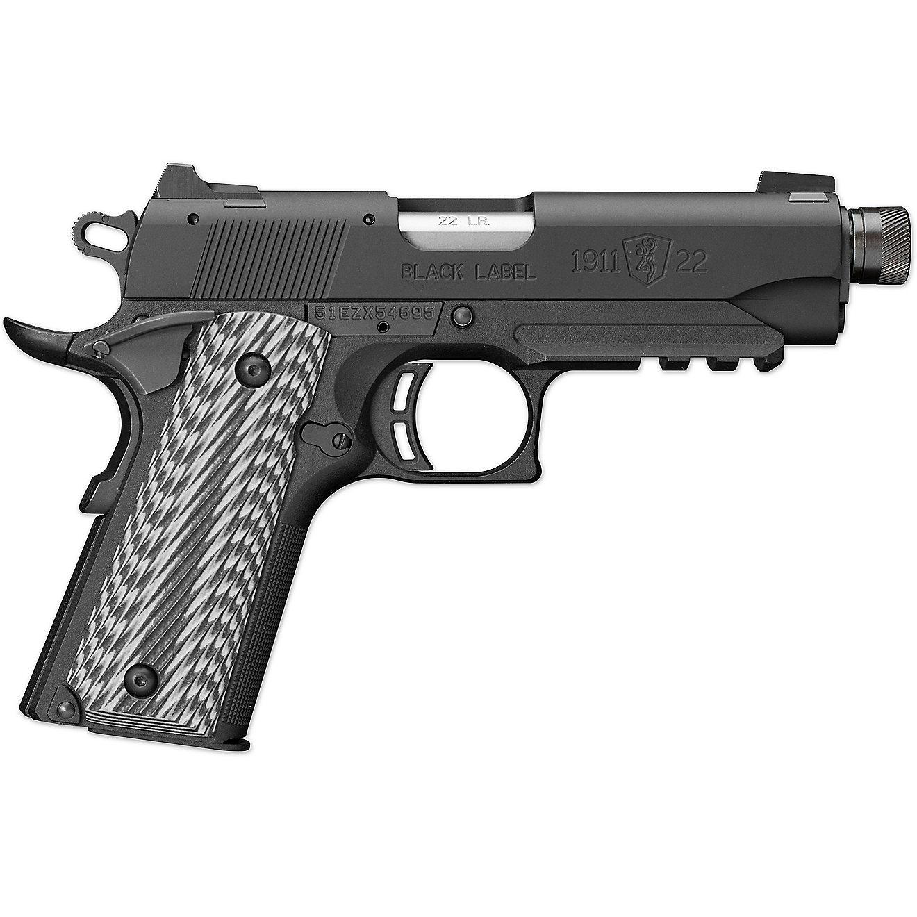 Browning 1911-22 Compact Black Label Suppressor Ready .22 LR Pistol                                                              - view number 1