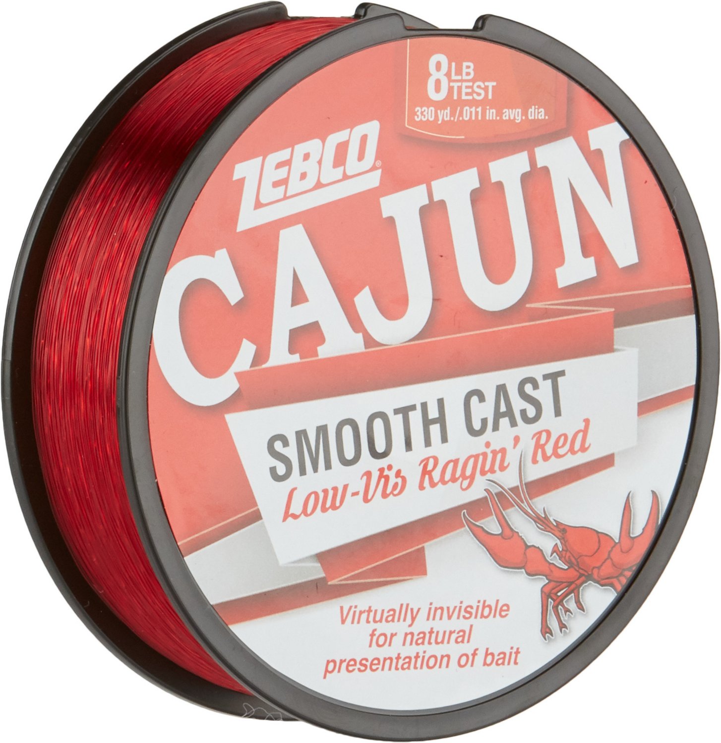 2X Zebco Cajun Smooth Cast Low-Vis Ragin' Red 10 LB/330yds Fishing Line  Natural