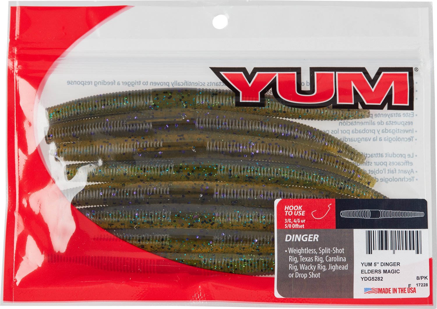 YUM 4" Dinger Soft Baits 10-Pack