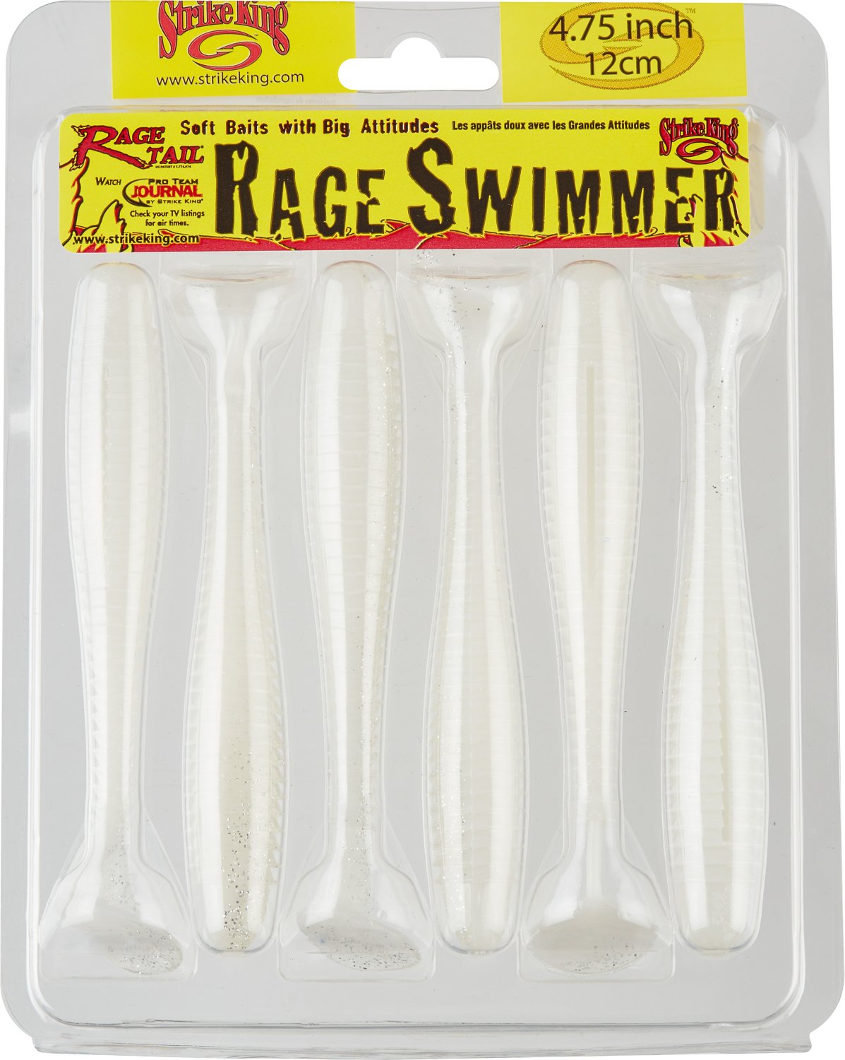 Strike King Rage Tail Rage Swimmer Soft Baits 6-Pack                                                                             - view number 1 selected