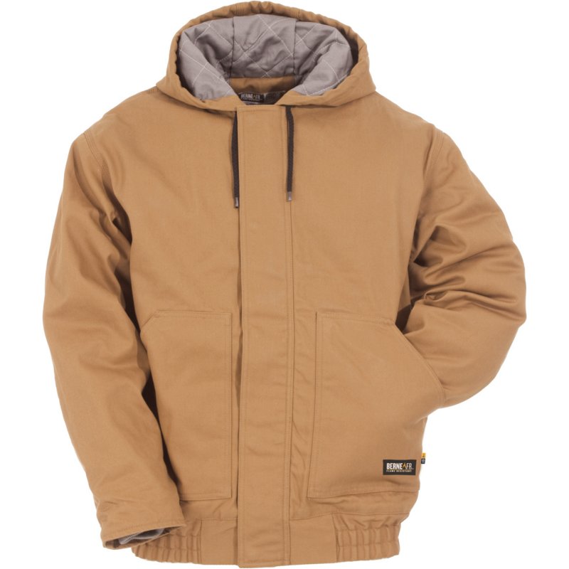 Berne Men's FR Hooded Jacket Brown, Medium - Men's Work Jackets at Academy Sports product image