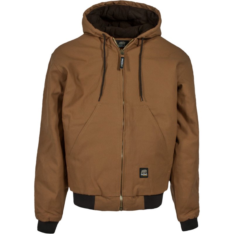 Berne Men's Original Hooded Jacket Brown, Large - Men's Work Jackets at Academy Sports product image